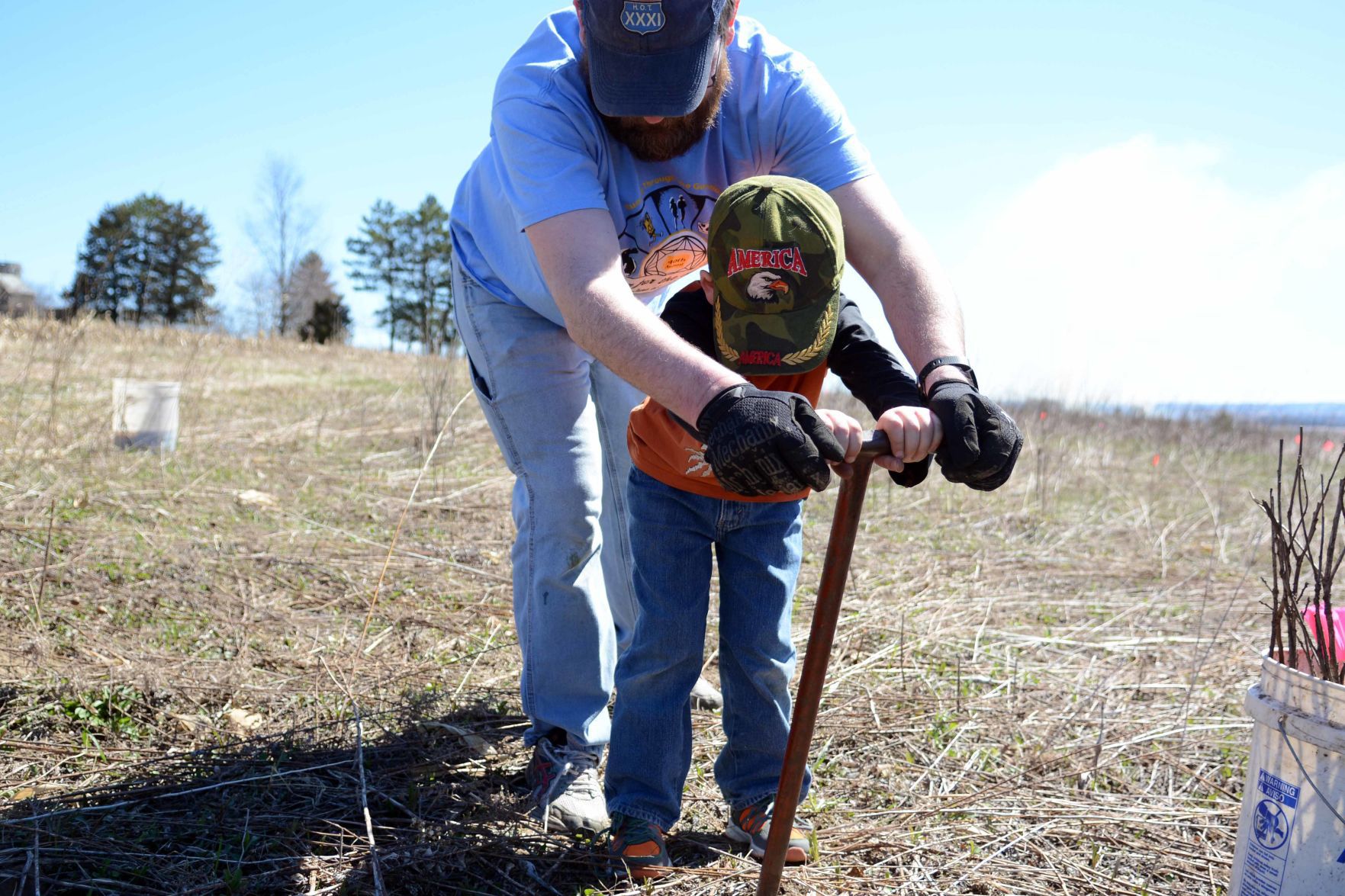 Earth Day tree planting in Baraboo Hills, April 20